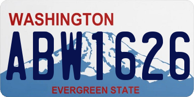 WA license plate ABW1626