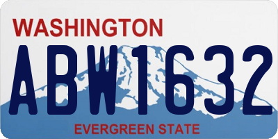 WA license plate ABW1632
