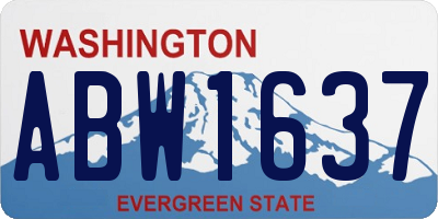 WA license plate ABW1637
