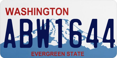 WA license plate ABW1644
