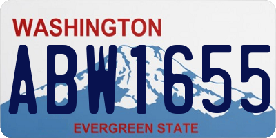 WA license plate ABW1655
