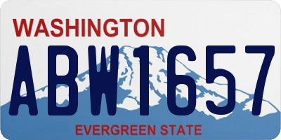 WA license plate ABW1657