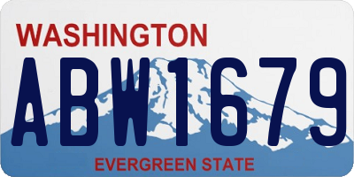 WA license plate ABW1679