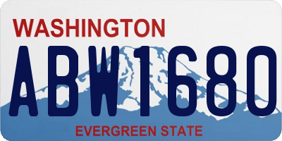 WA license plate ABW1680