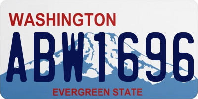 WA license plate ABW1696