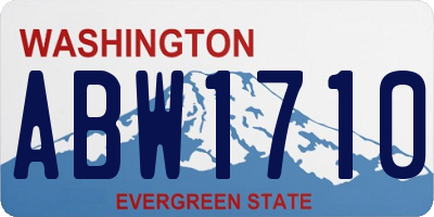 WA license plate ABW1710