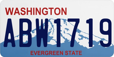 WA license plate ABW1719