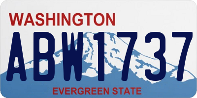 WA license plate ABW1737