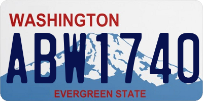 WA license plate ABW1740