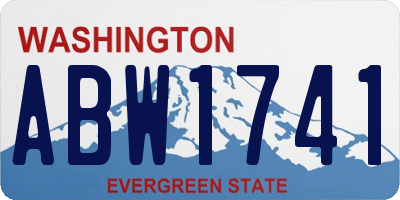 WA license plate ABW1741