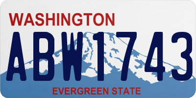 WA license plate ABW1743