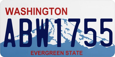 WA license plate ABW1755