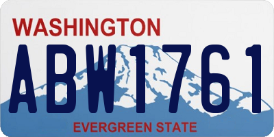WA license plate ABW1761