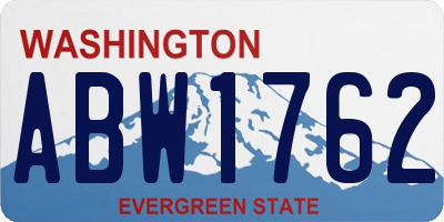 WA license plate ABW1762