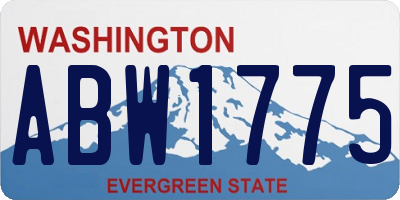 WA license plate ABW1775