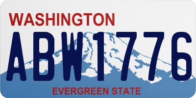 WA license plate ABW1776