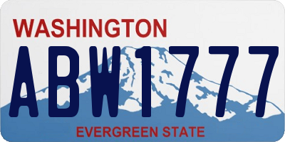 WA license plate ABW1777