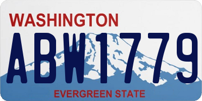 WA license plate ABW1779