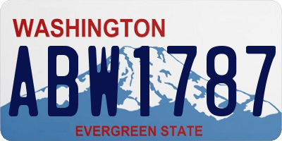 WA license plate ABW1787