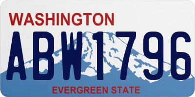 WA license plate ABW1796