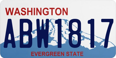 WA license plate ABW1817