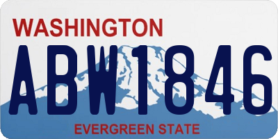 WA license plate ABW1846