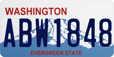 WA license plate ABW1848