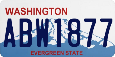 WA license plate ABW1877