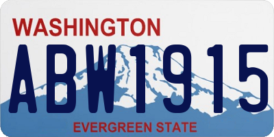 WA license plate ABW1915
