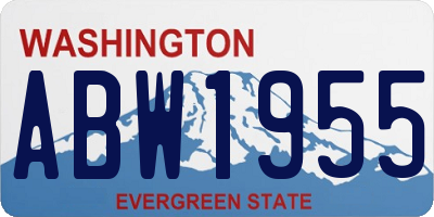 WA license plate ABW1955