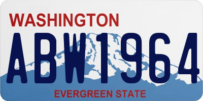 WA license plate ABW1964