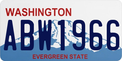 WA license plate ABW1966