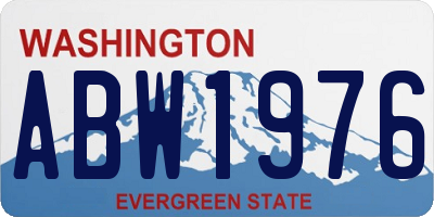 WA license plate ABW1976