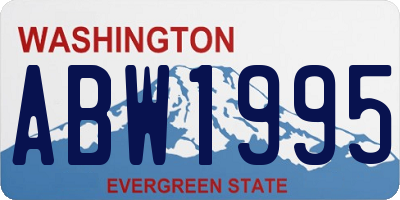 WA license plate ABW1995