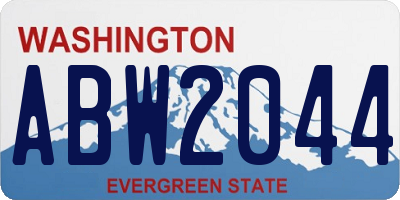 WA license plate ABW2044