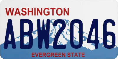 WA license plate ABW2046