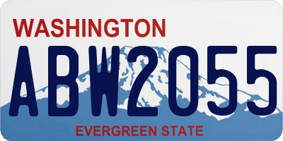 WA license plate ABW2055