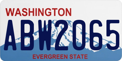WA license plate ABW2065