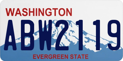 WA license plate ABW2119