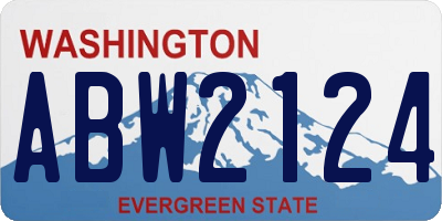 WA license plate ABW2124