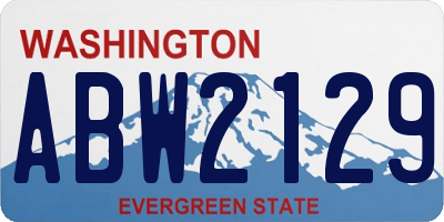 WA license plate ABW2129