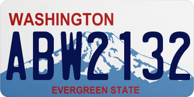 WA license plate ABW2132