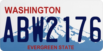 WA license plate ABW2176