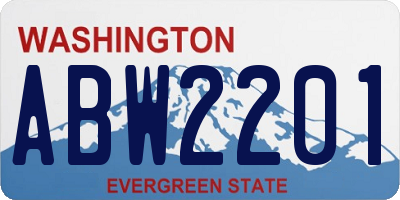WA license plate ABW2201