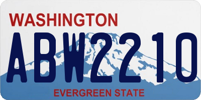 WA license plate ABW2210