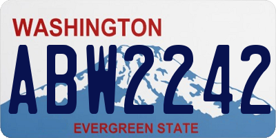 WA license plate ABW2242
