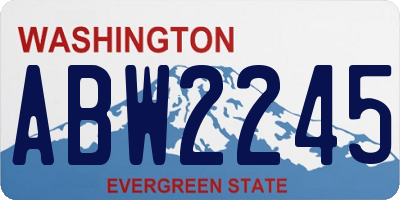 WA license plate ABW2245