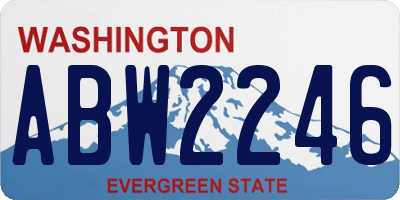 WA license plate ABW2246