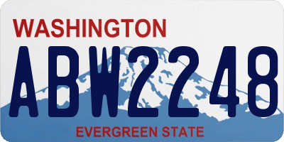 WA license plate ABW2248