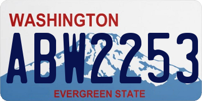 WA license plate ABW2253